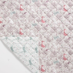 Printed Quilted Cotton SILVA / HOPLA Greige / Celadon